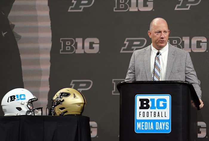 Purdue football coach Jeff Brohm